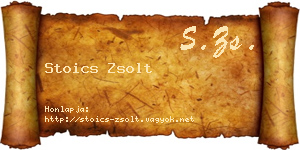 Stoics Zsolt névjegykártya