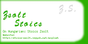 zsolt stoics business card